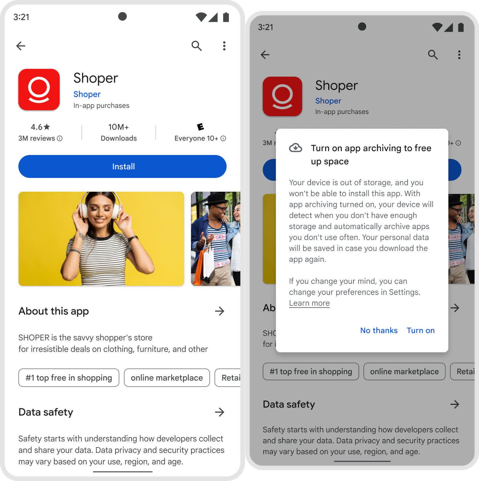 Google automatise la fonctionnalité d'archivage des applications Android pour libérer de l'espace de stockage 2 Google automatise la fonctionnalite darchivage des applications Android pour liberer