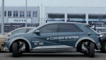 Le système e-Corner de Hyundai permet aux voitures de tourner à 180 degrés et de rouler latéralement 28 Le système e-Corner de Hyundai permet aux voitures de tourner à 180 degrés et de rouler latéralement