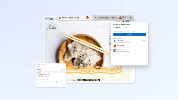 Microsoft Edge lance Workspaces, une fonctionnalité pour organiser et partager votre navigation 1 Los Workspaces llegan a Microsoft Edge