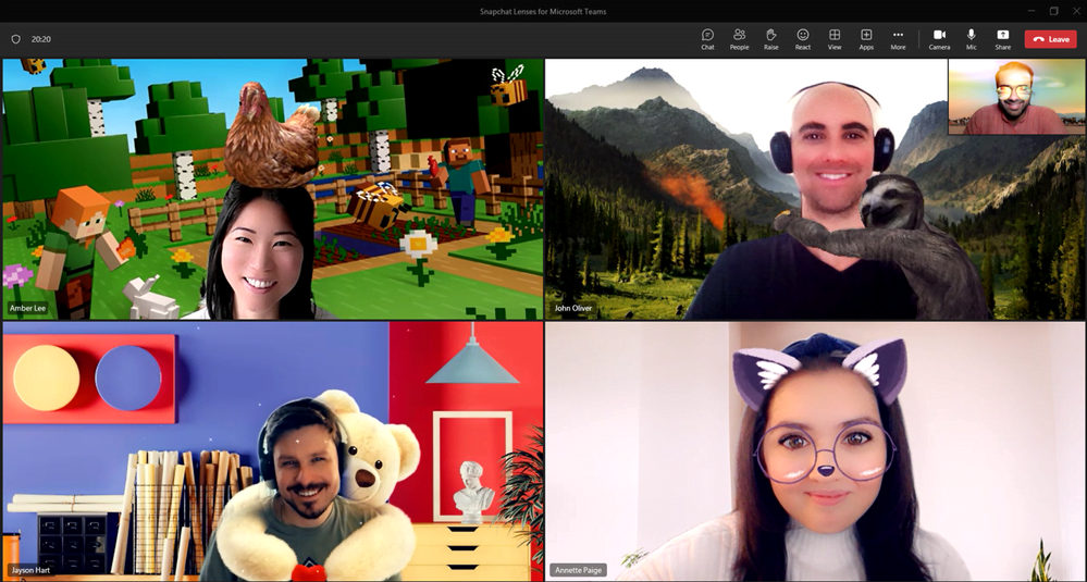 Microsoft Teams s'associe à Snapchat pour ajouter des filtres amusants aux appels vidéo 2 Snapchat arrive dans Microsoft Teams