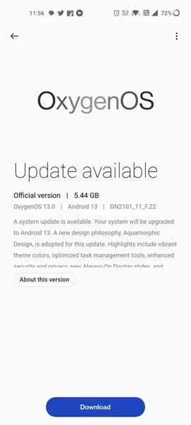 OnePlus Nord 2 reçoit enfin la mise à jour stable d'OxygenOS 13 2 Mise à jour OnePlus Nord 2 Android 13