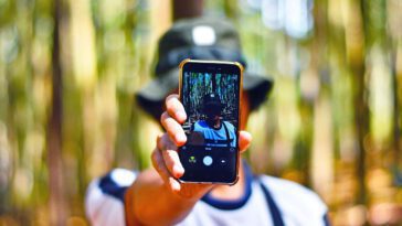 Homme Smartphone Nature Foret