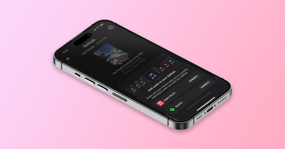 BeReal déploie maintenant l'intégration Apple Music pour partager des chansons dans l'application