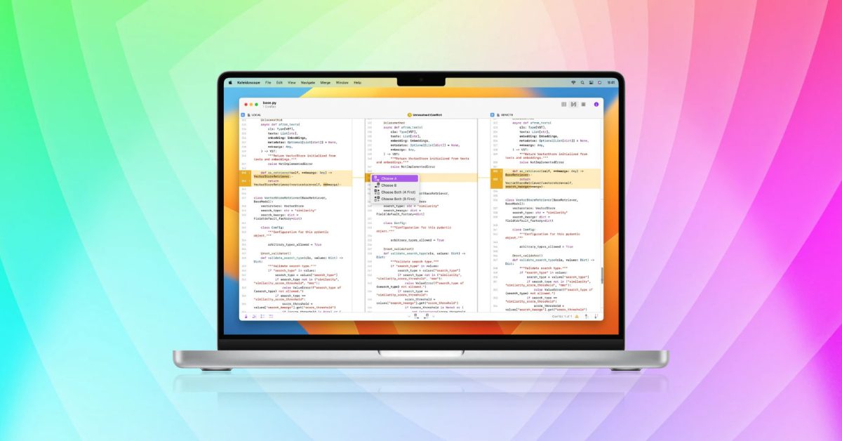 L'outil de comparaison de fichiers 'Kaléidoscope' reçoit une mise à jour majeure avec la coloration de la syntaxe et plus encore