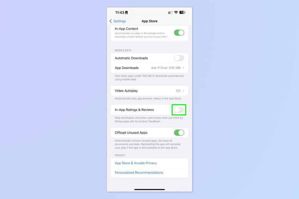 désactiver les fenêtres contextuelles de révision d'application gênantes sur votre iPhone