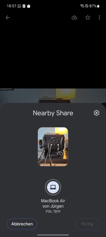 Partage à proximité : partagez du contenu d'Android vers Windows et macOS 15 NearDrop nécessite une épingle pour l'expédition. Vous n'êtes pas obligé de le saisir, mais vous devez confirmer la réception sur le Mac.