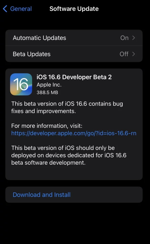 Apple lance la deuxième bêta d'iOS 16.6 aux développeurs 2 Mise à jour iOS 16.6 bêta 2
