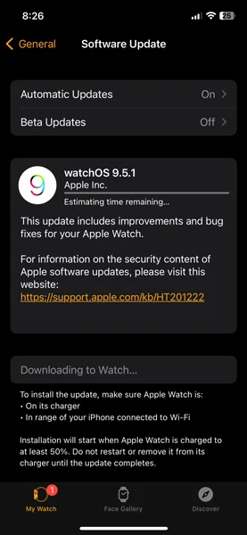 La mise à jour watchOS 9.5.1 est mise en ligne avec des corrections de bugs et des améliorations 2 mise à jour watchos 9.5.1