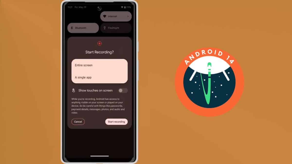 L'enregistrement d'écran sur Android 14 sera plus respectueux de la vie privée