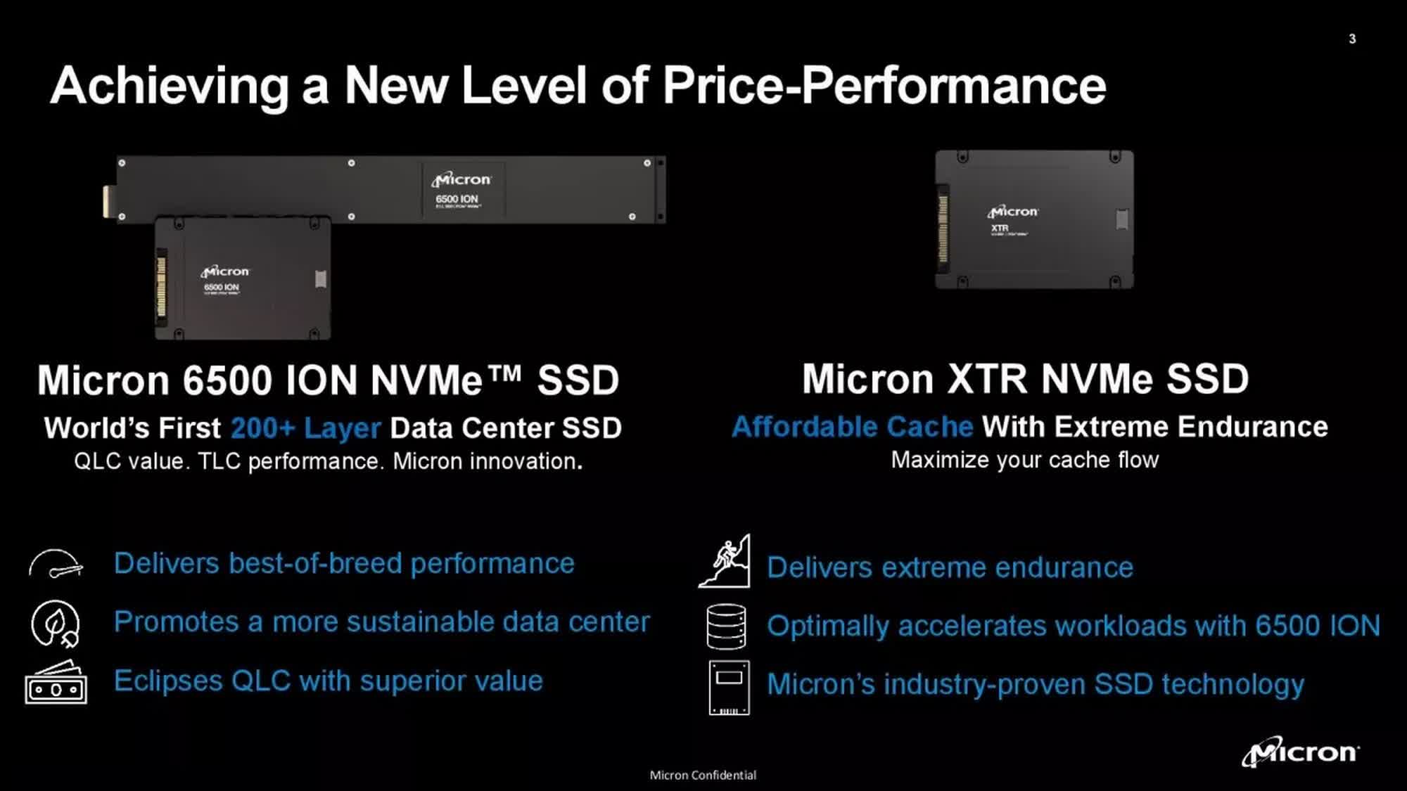 Micron lance des SSD 6500 ION haute capacité et des SSD XTR haute endurance pour les centres de données 2 Micron lance des SSD 6500 ION haute capacite et des