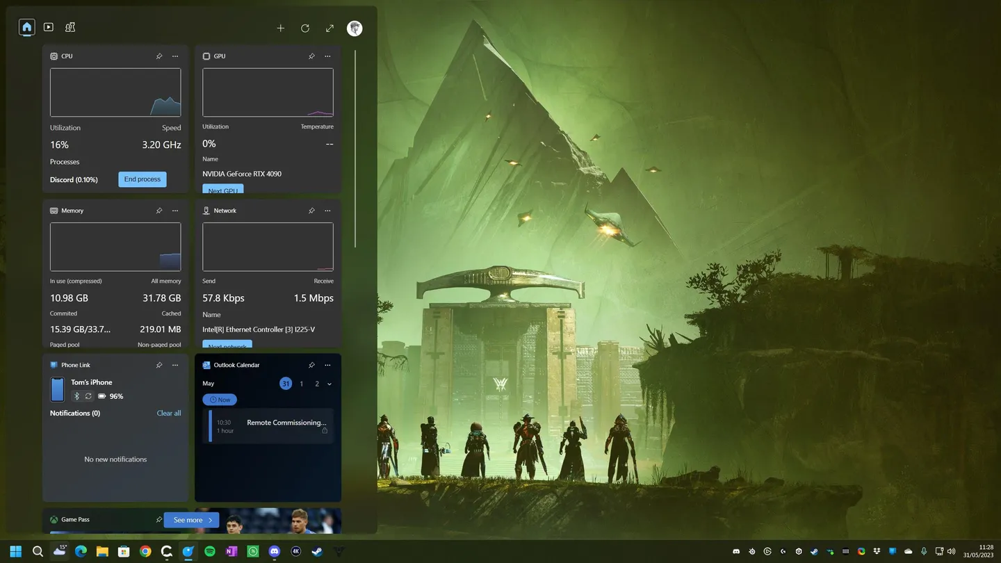 Windows 11 ajoute des widgets pour surveiller l'utilisation du CPU, de la mémoire et du GPU 2 Windows 11 ajoute des widgets pour surveiller lutilisation du CPU.webp
