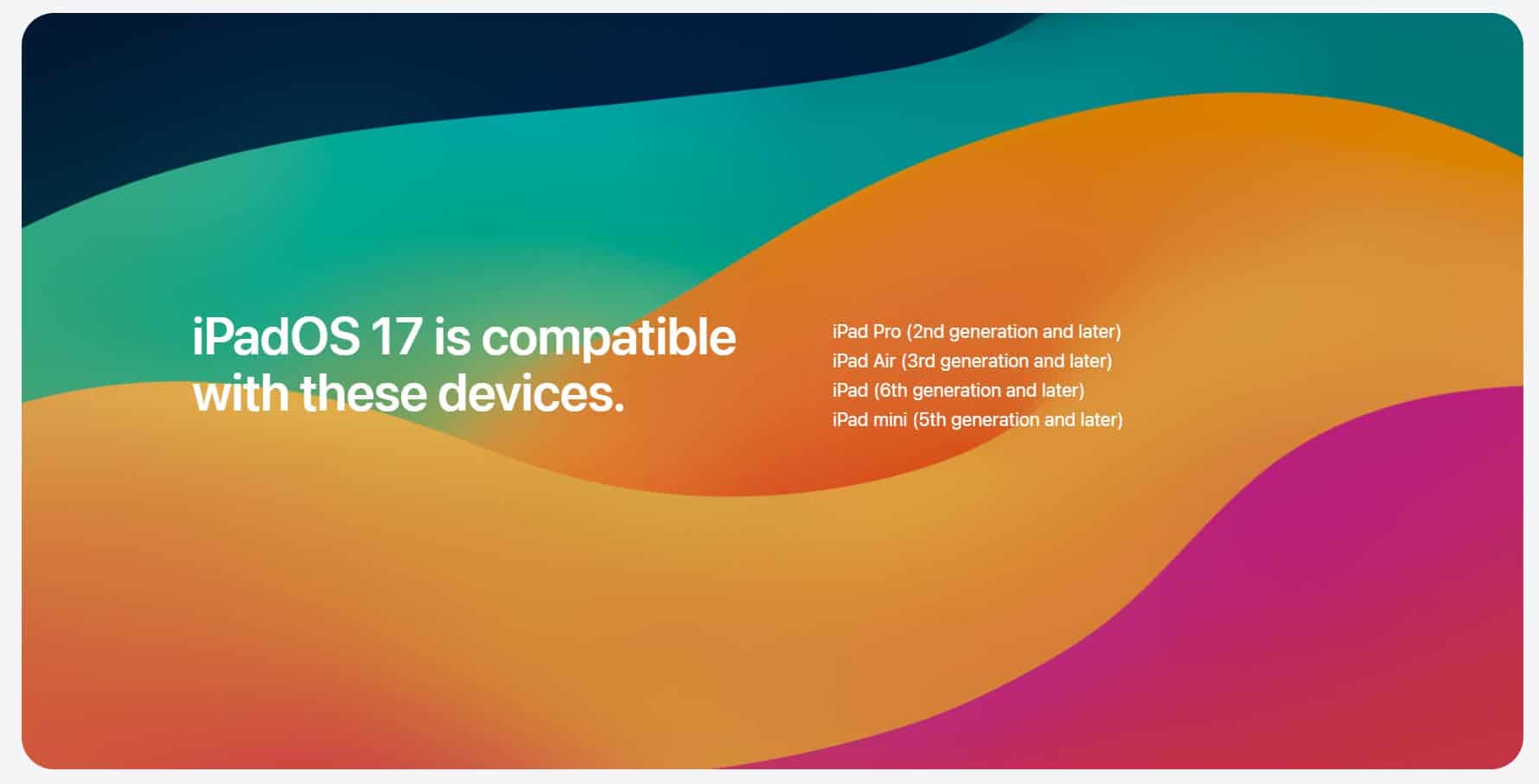 Voici les modèles d'iPhone et d'iPad qui recevront iOS 17 et iPadOS 17 5 Appareils compatibles iPadOS 17