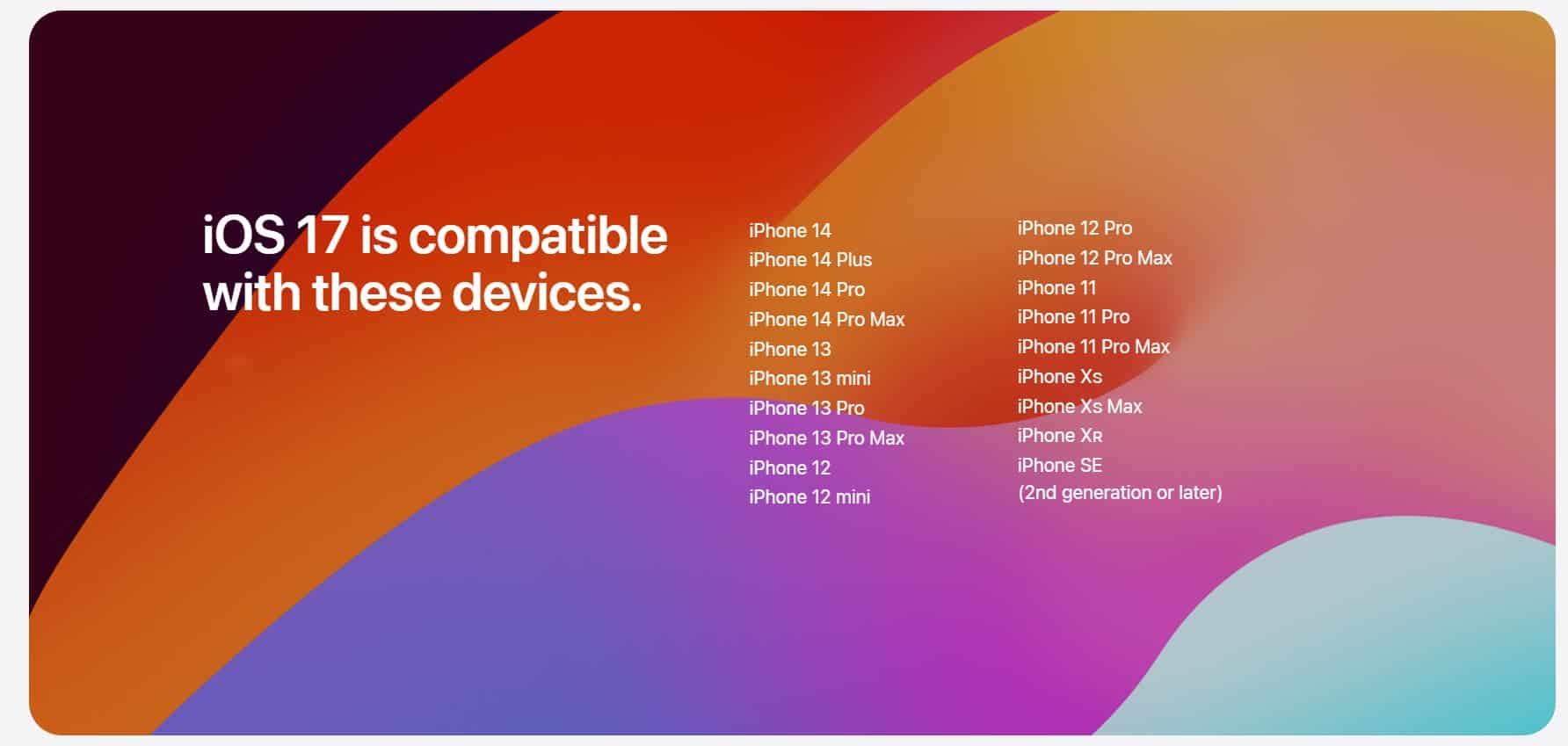 Voici les modèles d'iPhone et d'iPad qui recevront iOS 17 et iPadOS 17 4 Appareils compatibles iOS 17