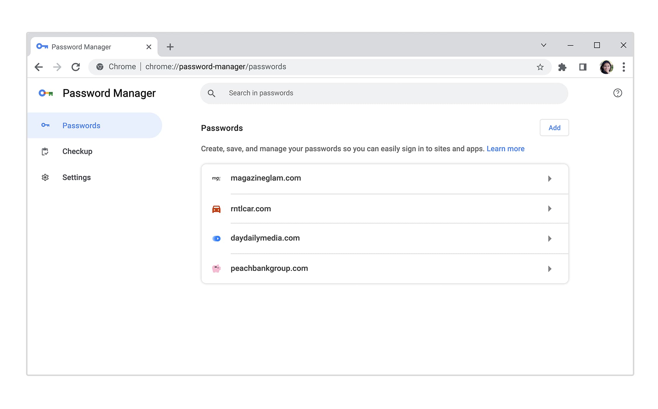 Chrome ajoute l'interface utilisateur complète de Google Password Manager avec un raccourci sur le bureau 2 Gestionnaire de mots de passe Google Chrome