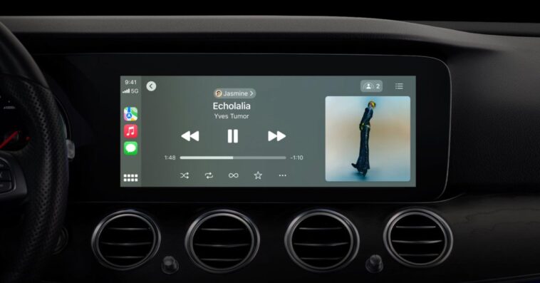 CarPlay dans iOS 17 : Apple Music SharePlay, mises à jour de conception, nouveau fond d'écran 1 CarPlay dans iOS 17 : Apple Music SharePlay, mises à jour de conception, nouveau fond d'écran