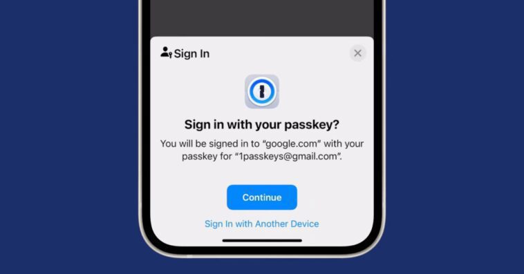 1Password tease la prise en charge native des clés de passe dans son application avec iOS 17 1 1Password taquine la prise en charge native des clés de passe dans son application avec iOS 17