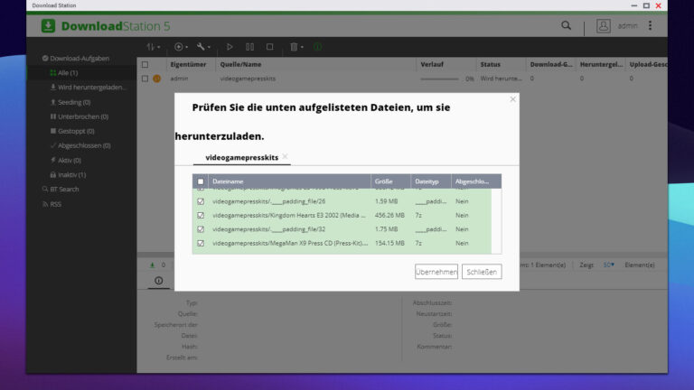 NAS QNAP : comment télécharger des torrents et des fichiers Web 8 Vue détaillée du téléchargement torrent sur NAS depuis QNAP.