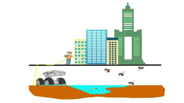 Illustration de la configuration expérimentale / Crédit : Liu et al., 2023, PLOS Neglected Tropical Diseases, CC–BY 4.0