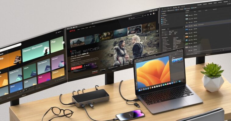 La nouvelle station d'accueil USB-C de Satechi permet à votre MacBook Air 15 pouces de piloter trois moniteurs 4K 1 La nouvelle station d'accueil USB-C de Satechi permet à votre MacBook Air 15 pouces de piloter trois moniteurs 4K