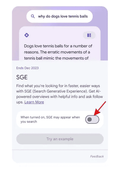 Guide du débutant sur l'utilisation de la recherche générative Google AI 4 Recherche générative Google AI
