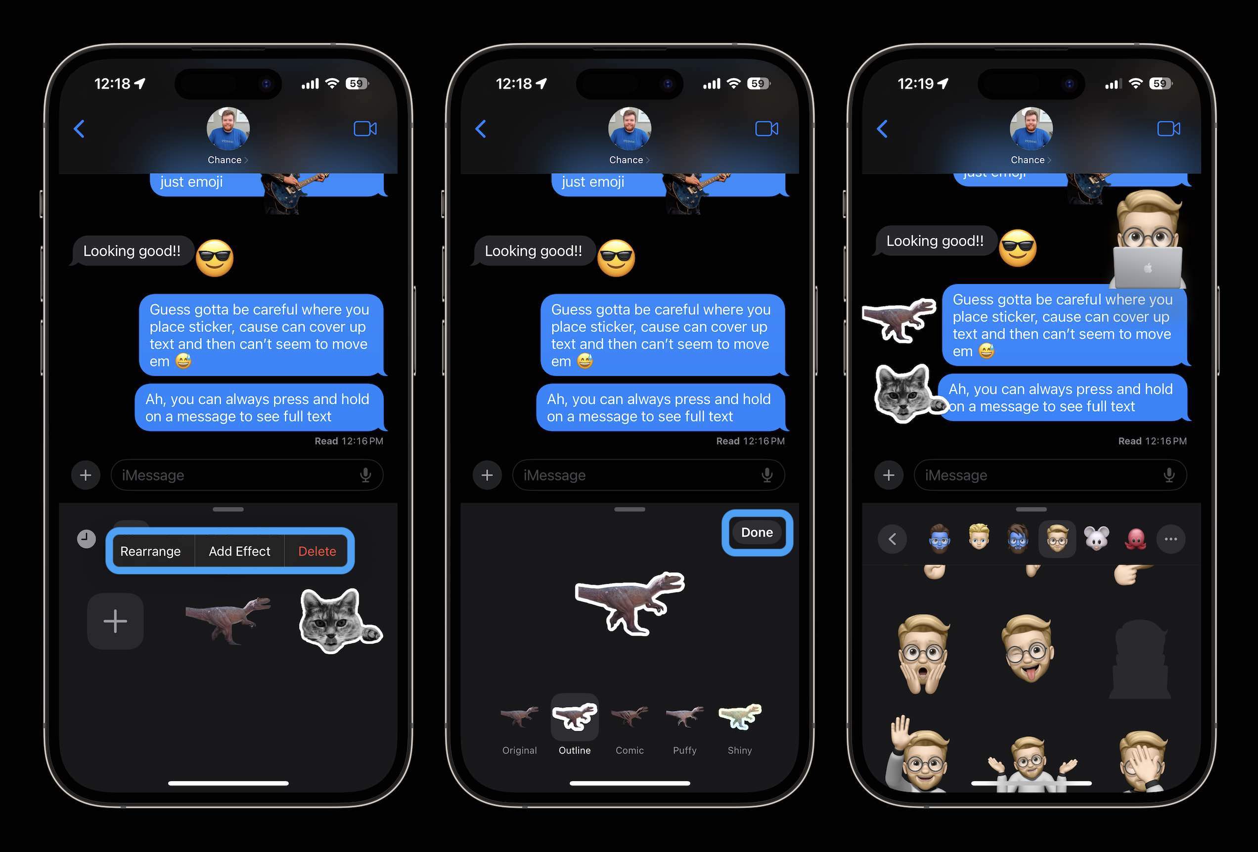 Comment créer et utiliser des stickers iPhone Messages avec iOS 17 4 comment créer et utiliser des autocollants iPhone Messages iOS 17 3
