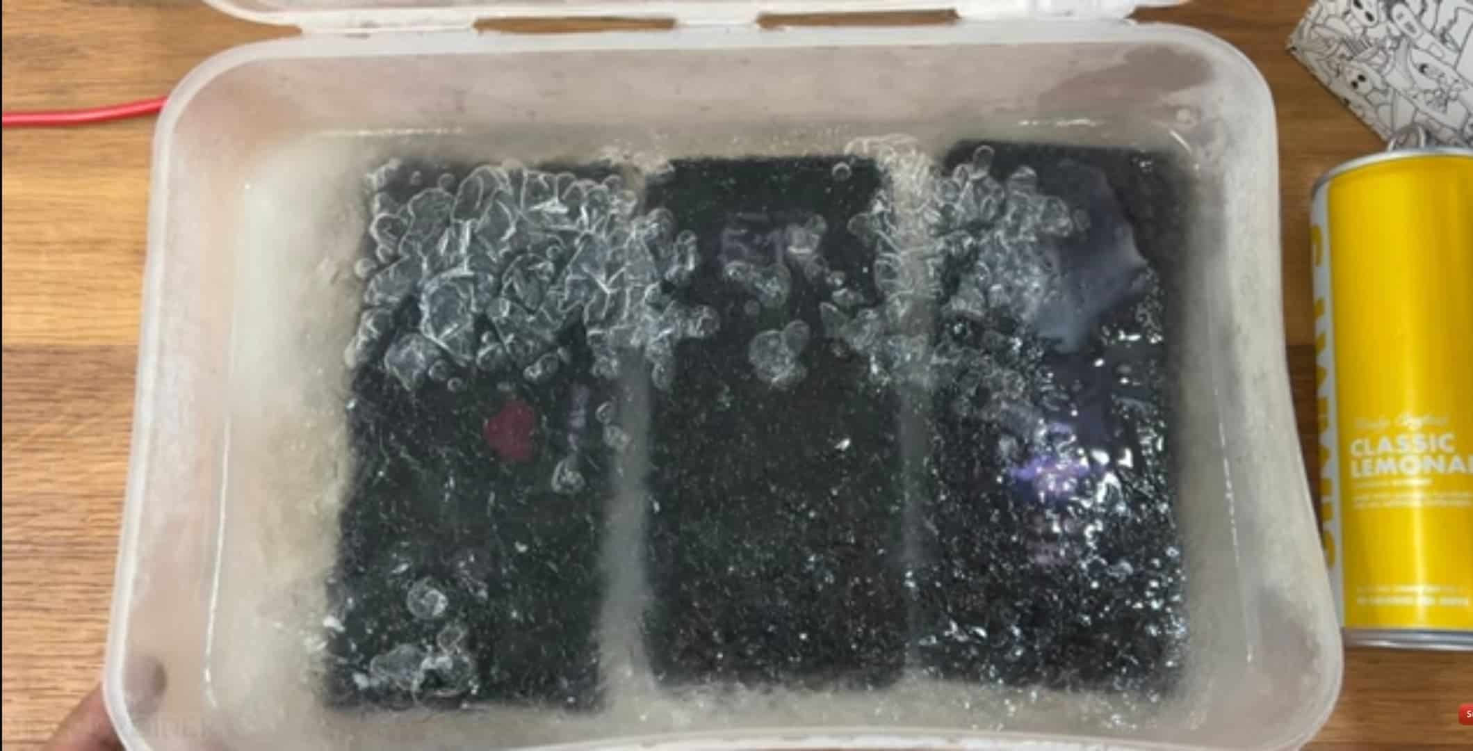Test de gel de l'eau