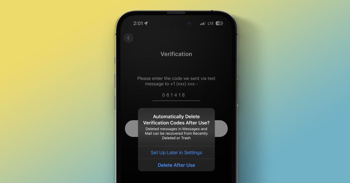 Comment supprimer automatiquement les textes de code iPhone 2FA avec iOS 17