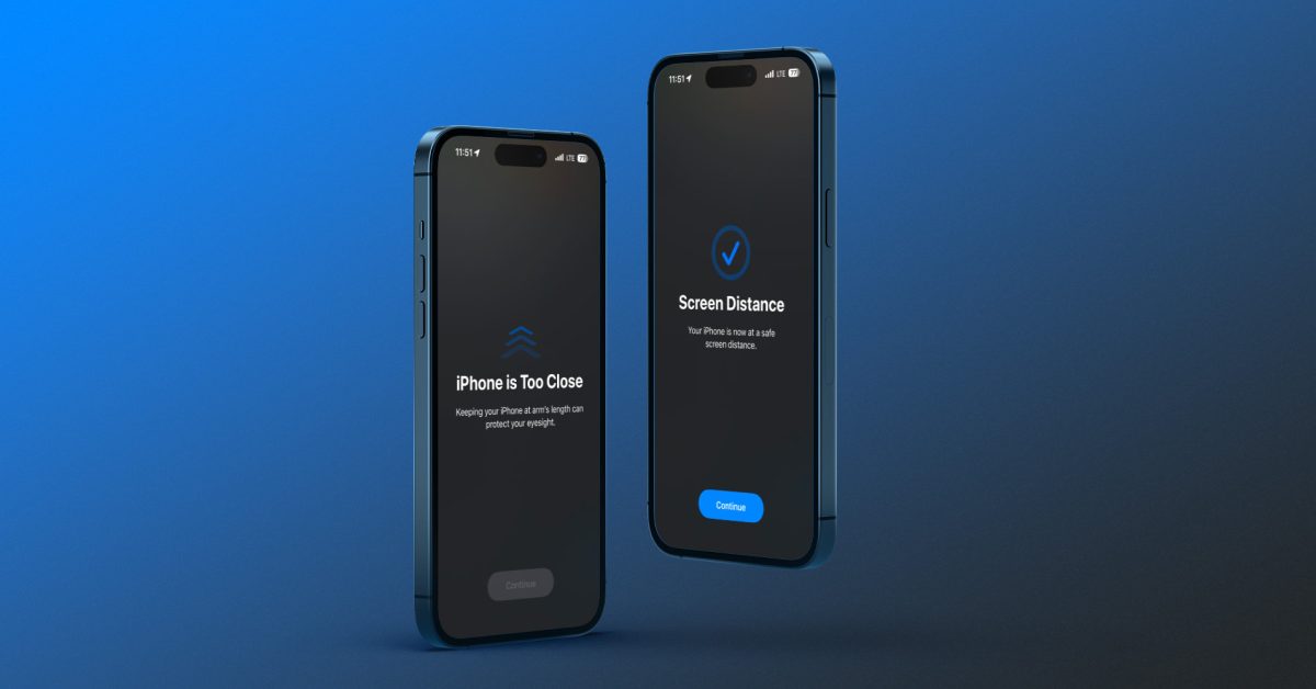 La distance entre l'écran de l'iPhone et iOS 17 protège vos yeux, voici comment cela fonctionne