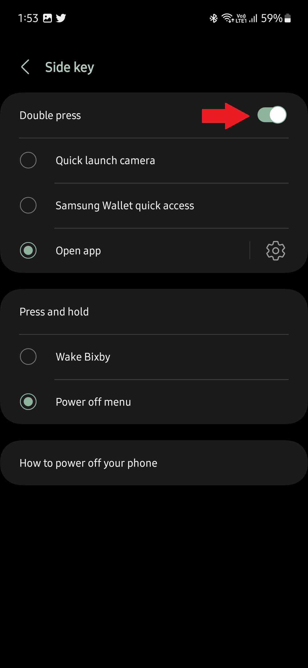 Comment ouvrir n'importe quelle application avec la touche latérale sur Samsung