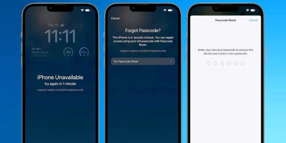 Réinitialisation du code de confidentialité et de sécurité iOS 17