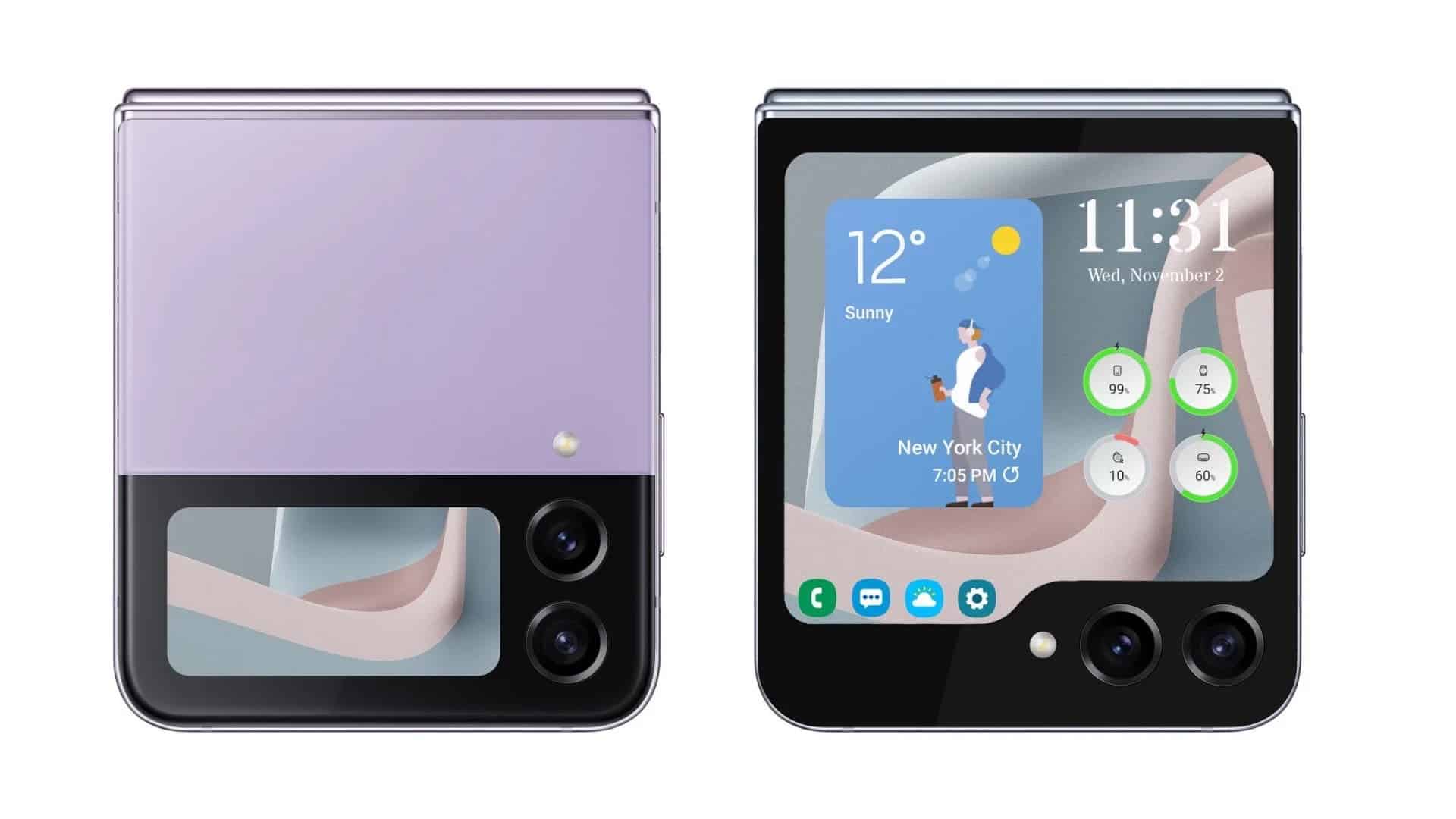 Google a optimisé les applications pour l'écran externe du Galaxy Z Flip 5 2 Samsung Z Flip 4 contre Z Flip 5