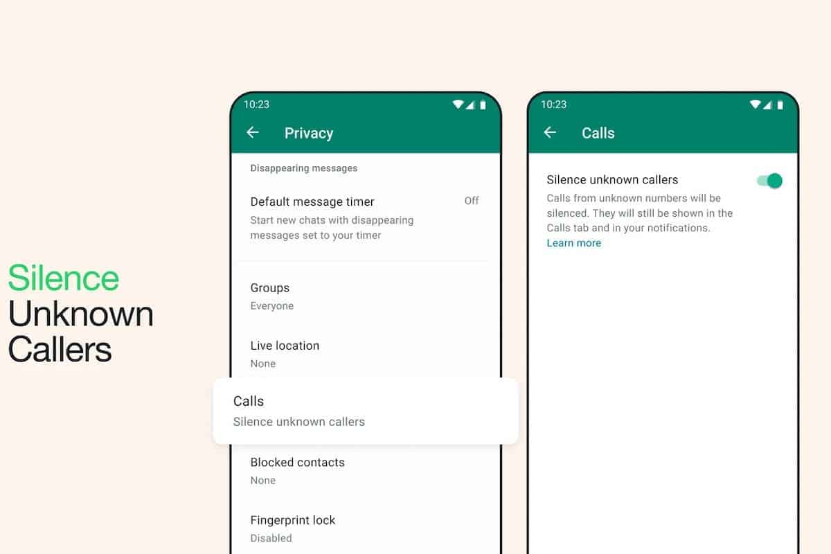 Vous pouvez désormais désactiver automatiquement les appels WhatsApp provenant de numéros inconnus 2 Couper les appels Whatsapp