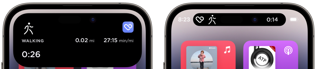 Vous pouvez désormais suivre la progression de votre entraînement depuis Dynamic Island sur iPhone 14 Pro avec Withings 2 Vous pouvez desormais suivre la progression de votre entrainement depuis