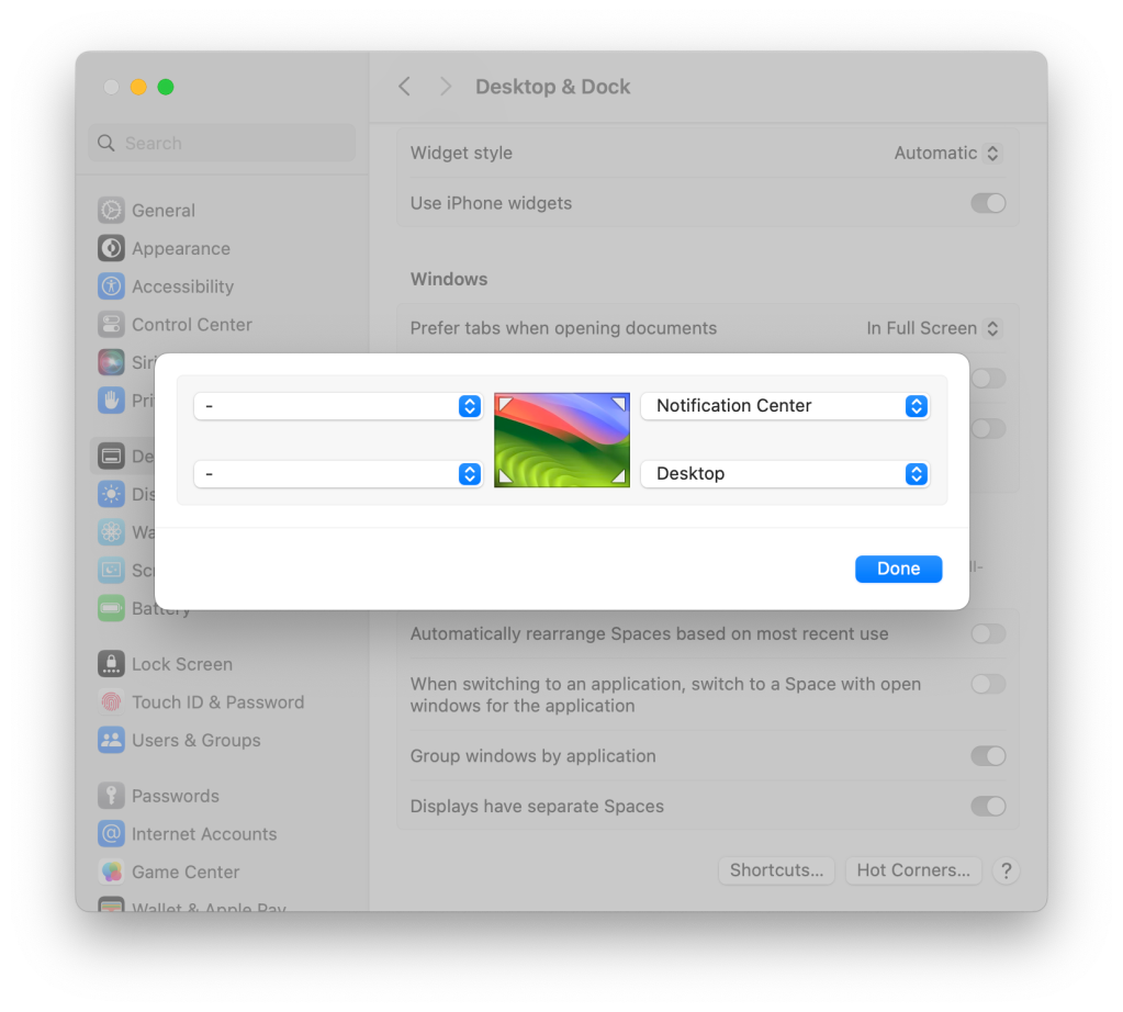 Astuce macOS : Utilisez les coins pour améliorer l'accès au centre de notifications, au bureau et plus encore 2 1688597107 220 Astuce macOS Utilisez les coins chauds pour ameliorer lacces