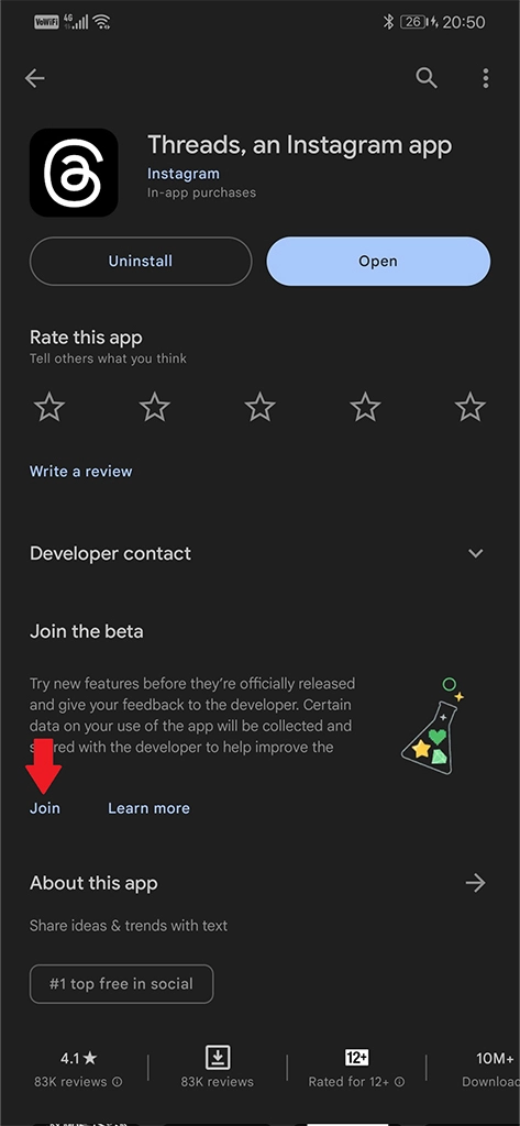 Comment rejoindre la version bêta de Threads sur Android ? (et la quitter) 3 Comment rejoindre Threads Beta