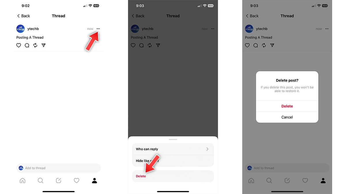 Comment poster et repartager des fils de discussion sur l'application Threads ? 5 Comment supprimer des fils de discussion sur des fils de discussion