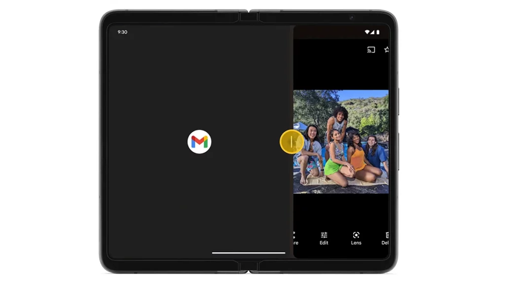 Comment redimensionner l'écran partagé sur Pixel Fold