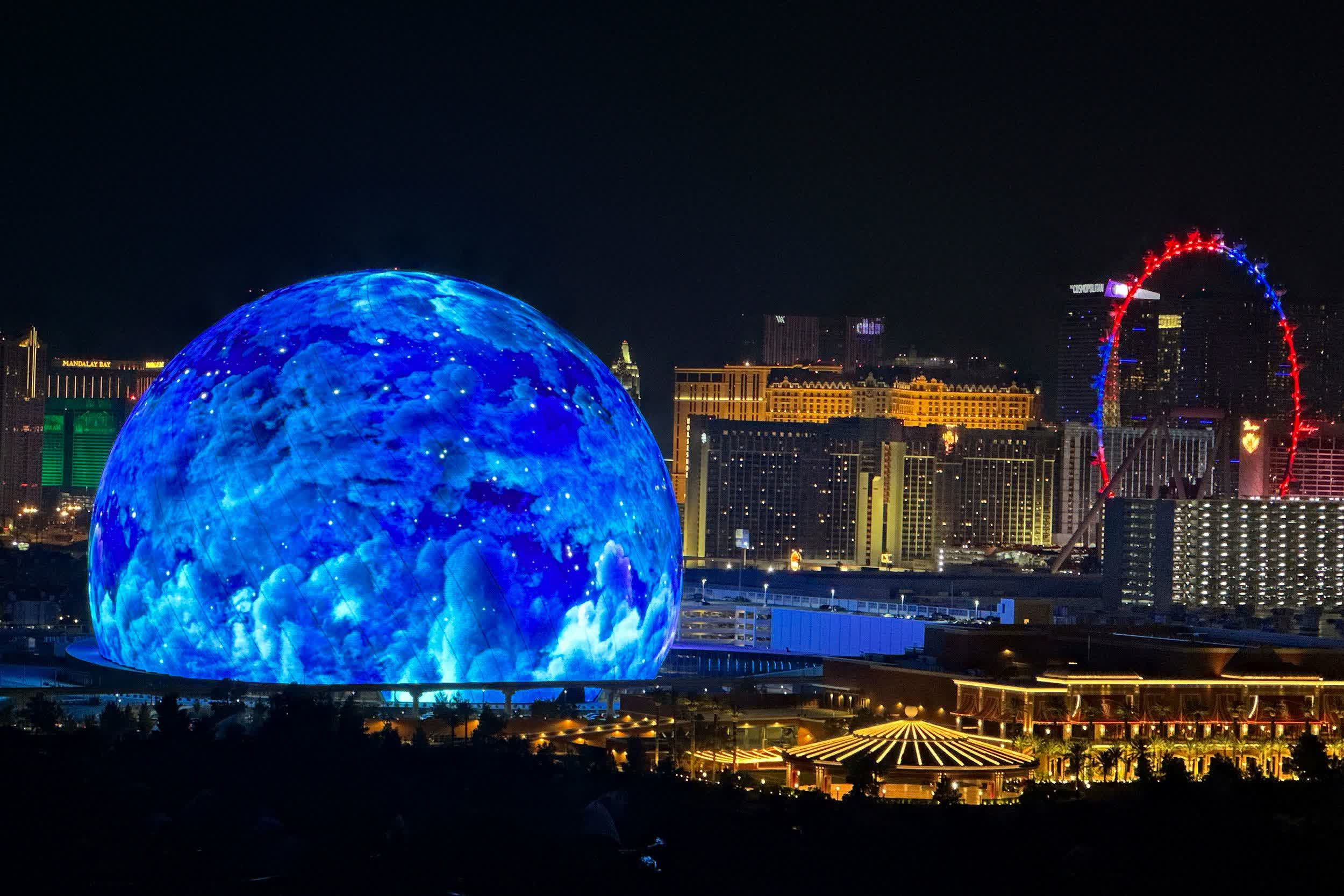Plus d'un million de diodes électroluminescentes illuminent la Sphère, l'incroyable nouvelle attraction de Las Vegas 3 1688984410 716 Plus dun million de diodes electroluminescentes illuminent la Sphere lincroyable