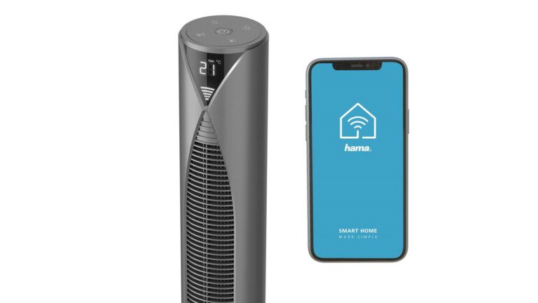 Ventilateur à commande vocale : Farewell, télécommande ! 3 Ventilateur de tour Hama avec app