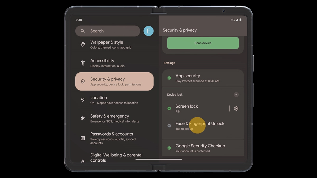 Comment résoudre le problème d'empreinte digitale sur Pixel Fold