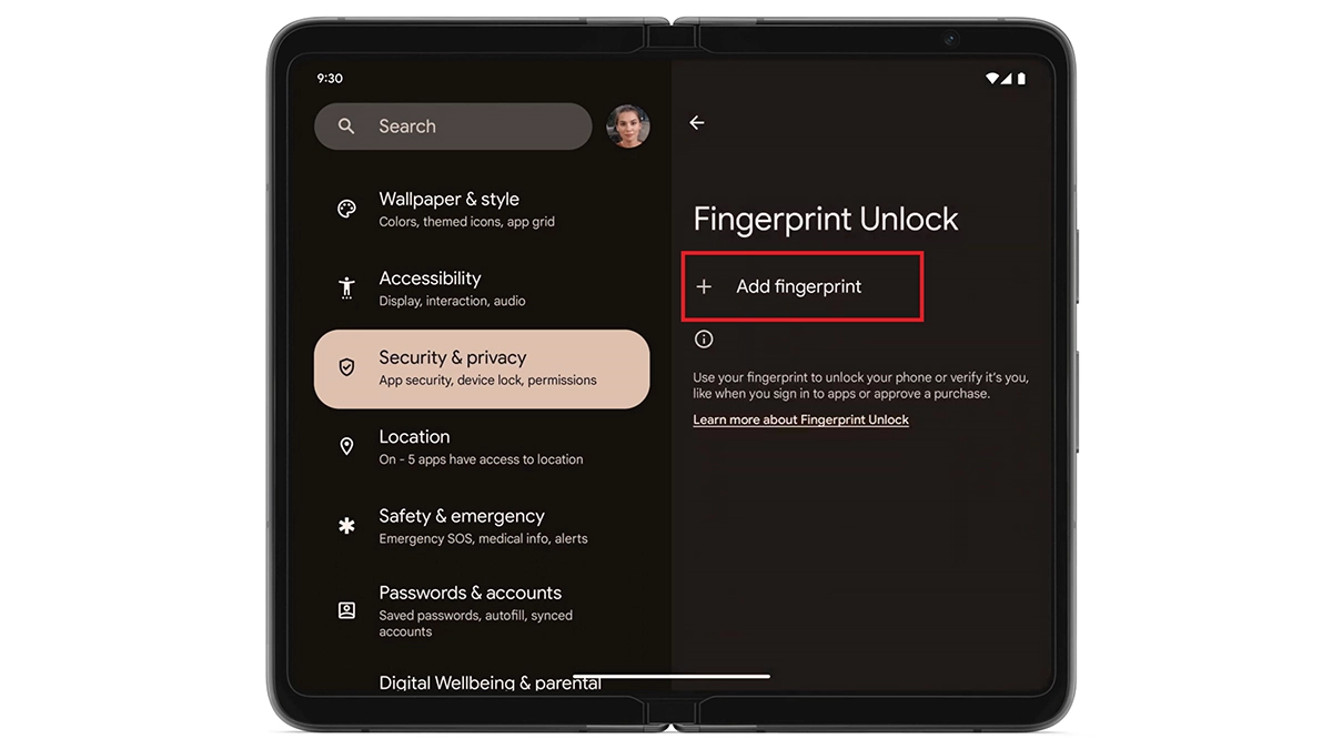 Corrigez les problèmes d'empreintes digitales du Google Pixel Fold-6