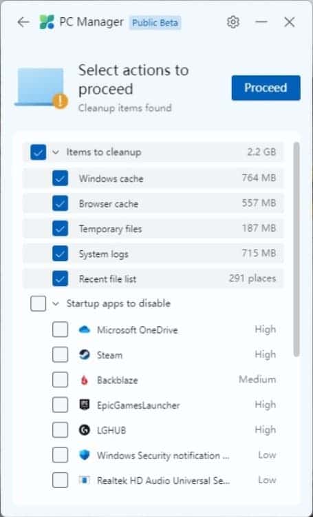 Microsoft présente une nouvelle application de réglage du système pour Windows 10 et 11 3 Gestionnaire de PC