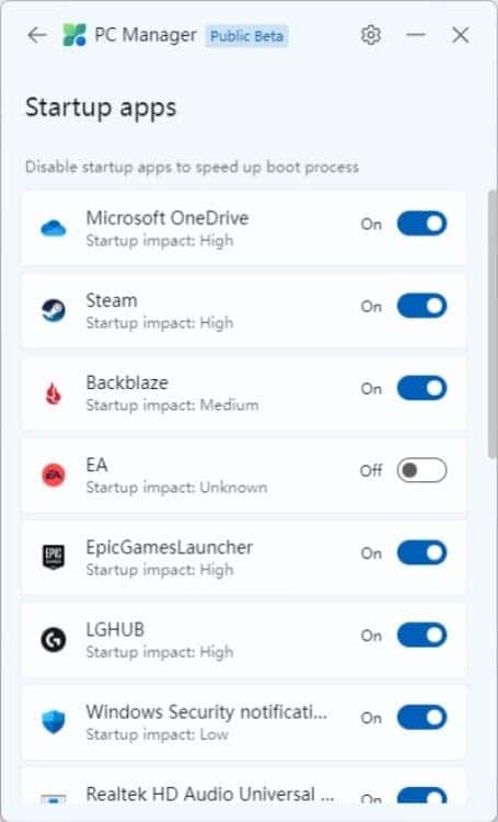Microsoft présente une nouvelle application de réglage du système pour Windows 10 et 11 5 Gestionnaire de PC