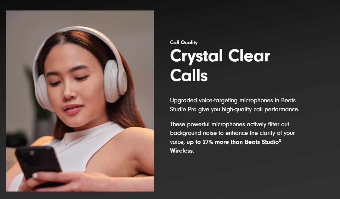 Découvrez un son incomparable avec les nouveaux écouteurs Beats Studio Pro 4 Calling quality