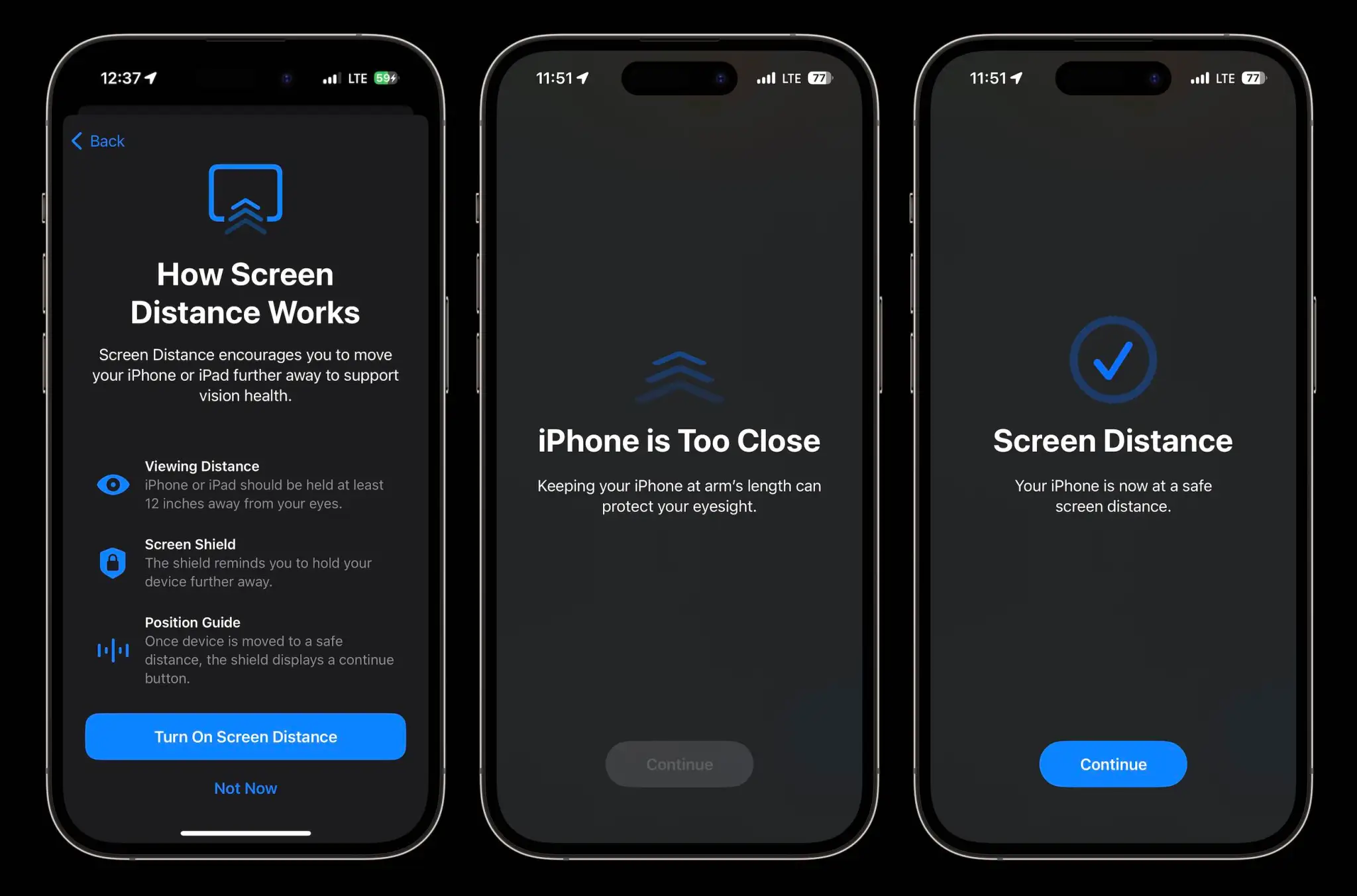 iOS 17 prend soin de vos yeux : Découverte de la fonctionnalité de distance de l'écran de l'iPhone 3 Distance de l'écran d'iOS 17