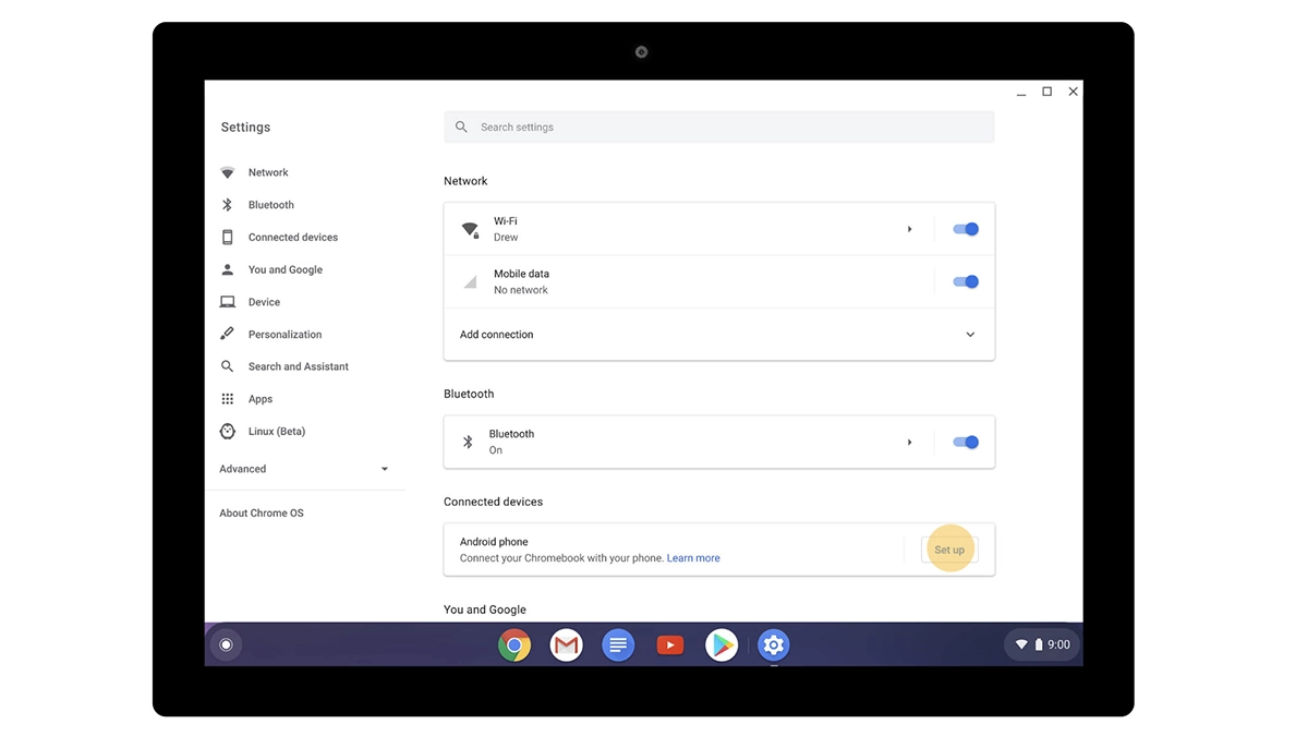 Comment connecter un téléphone Android à un Chromebook