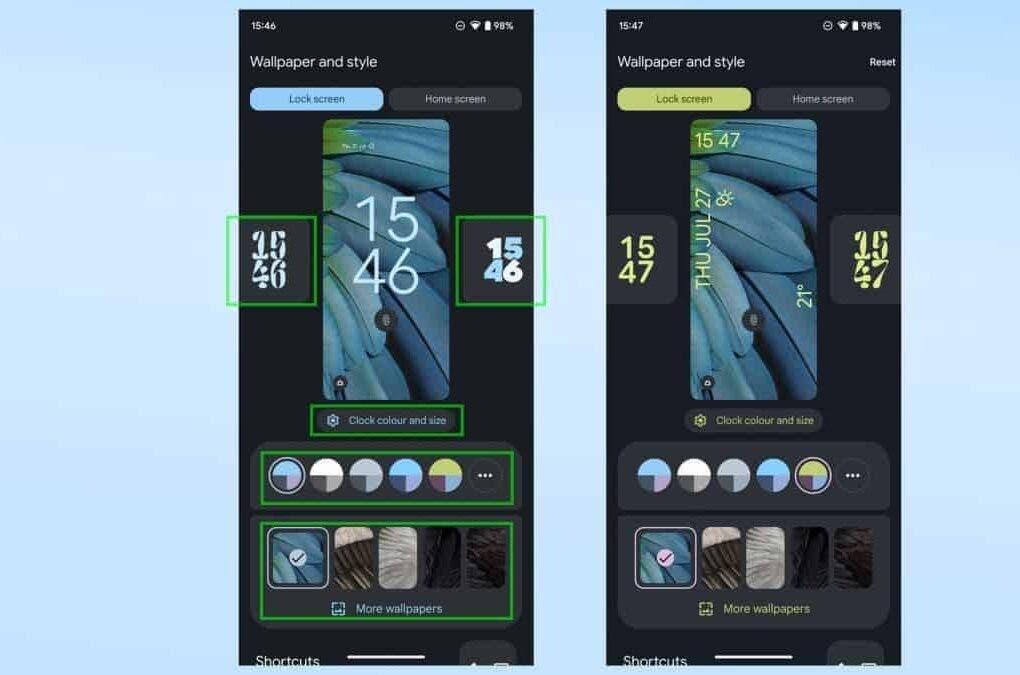 Écran de verrouillage Android 14