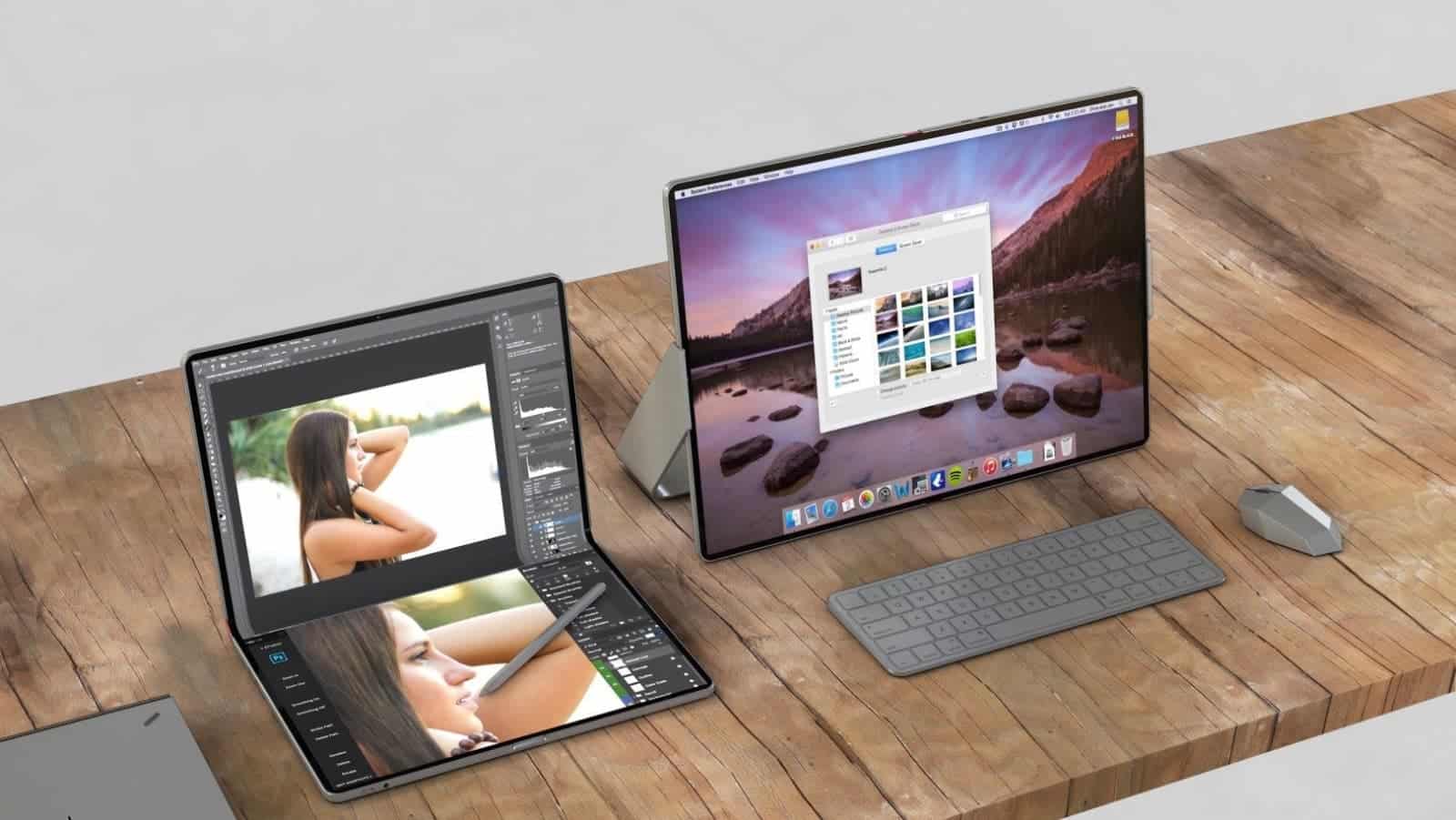 Apple travaillerait sur un ordinateur portable à écran pliable 2 Apple travaillerait sur un ordinateur portable a ecran pliable