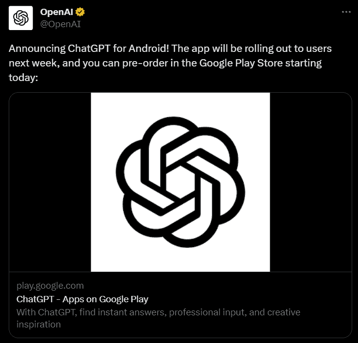 Application ChatGPT pour Android: Apportez les discussions IA sur votre appareil mobile 2 Application ChatGPT pour Android Apportez les discussions IA sur votre