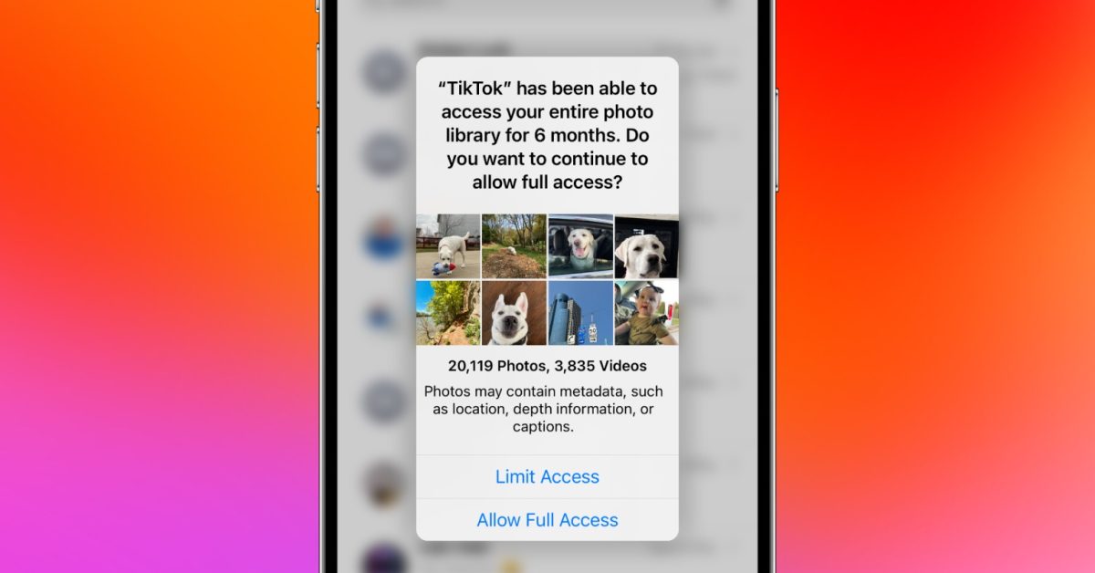 Comment limiter l'accès à l'application Photos de l'iPhone pour les applications avec iOS 17